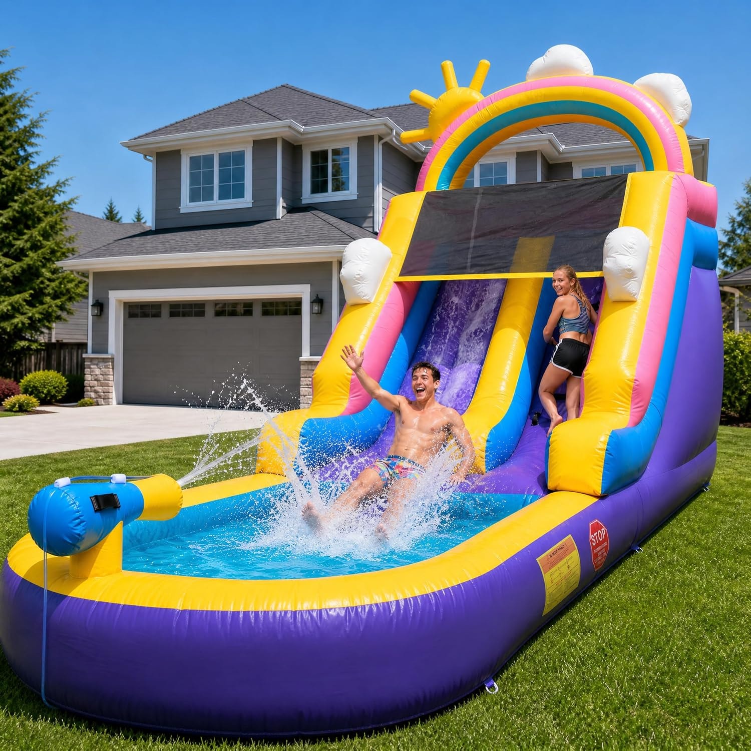 Rainbow Water Slide